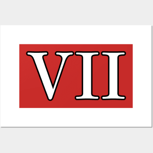 Roman Numeral 7 VII Posters and Art